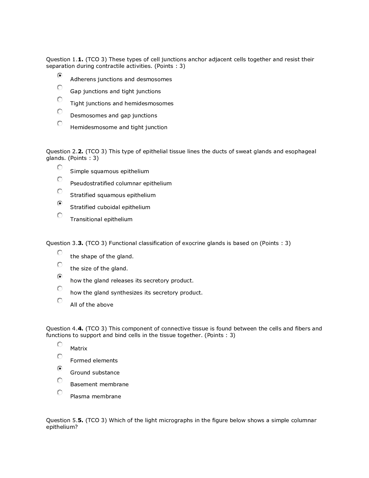 Preview of ANATOMY BIO 251 Week 5 Quiz 3/ANATOMY BIO 251 Week 5 Quiz 3_Verified AnswersChamberlain Co